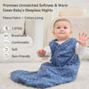 Picture of Unnivoll Fleece Baby Sleep Sack 12-18 Months with Plush Dots 1.5 Tog Baby Wearable Blanket with 2-Way Zipper Warm Sleeping Sack for Toddler Infant - Large, Blue&Green