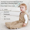 Picture of Unnivoll Fleece Baby Sleep Sack 12-18 Months with Plush Dots 1.5 Tog Baby Wearable Blanket with 2-Way Zipper Warm Sleeping Sack for Toddler Infant - Large, Coffee