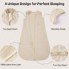 Picture of Unnivoll Fleece Baby Sleep Sack 12-18 Months with Plush Dots 1.5 Tog Baby Wearable Blanket with 2-Way Zipper Warm Sleeping Sack for Toddler Infant - Large, Coffee