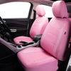 Picture of Flying Banner car seat Covers Protects Water Proof Faux Leather Carbon Fiber Fronts Rear Bench Covers (Pink Pink, Full Set - 8PCS)