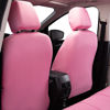 Picture of Flying Banner car seat Covers Protects Water Proof Faux Leather Carbon Fiber Fronts Rear Bench Covers (Pink Pink, Full Set - 8PCS)