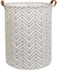 Picture of CLOCOR Large Round Storage Bin,Collapsible Storage Baskets, Dirty Laundry Hamper Baskets for Baby Boys and Girls, Office, Bedroom, Toys Nursery Kids Clothes Gift Basket (Grey geometry)