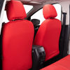 Picture of Flying Banner car seat Covers Protects Water Proof Faux Leather Carbon Fiber Fronts Rear Bench Covers (Red Red, Full Set - 8PCS)