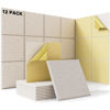 Picture of 12 Pack Acoustic Panels Self-Adhesive, 12"X 12"X 0.4"Sound Proof Foam Panels,Soundproof Wall Panels High Density, Sound Deadening Panels Acoustic Treatment For Home Studio (Square, Light Camel)
