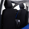 Picture of Flying Banner car seat Covers Protects Water Proof Faux Leather Carbon Fiber Fronts Rear Bench Covers (Blue Blue, Full Set - 8PCS)