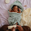 Picture of mushie Baby Hooded Towel | Organic Cotton (Sea Mist)