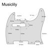 Picture of Musiclily 8 Hole Guitar Tele Pickguard Scratch Plate for American/Mexican Fender Standard Telecaster TL Modern Style, 3Ply Ivory