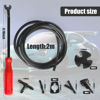 Picture of Windshield Washer Hose Kit, 2M Washer Fluid Hose+3 Pcs Hose Connectors+4 Fan Nozzles+4 Rubber Gaskets +30 Pcs Cap Heat Insulation Clips, Connect Car Water Pump and Nozzles, Suitable for Most Car