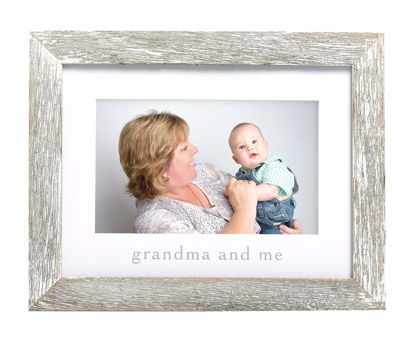 Picture of Pearhead Grandma & Me Keepsake Rustic Picture Frame, New Grandma Gifts from Baby, Nursery Wall And Tabletop Decor, 4x6 Photo Insert, Distressed Wood