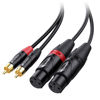 Picture of Cable Matters Dual XLR to RCA Cable 6 ft, XLR Female to RCA Cable (Dual Female XLR to RCA Cable) - 6 Feet