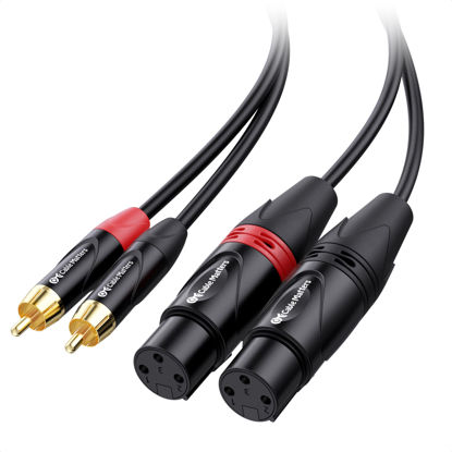 Picture of Cable Matters Dual XLR to RCA Cable 6 ft, XLR Female to RCA Cable (Dual Female XLR to RCA Cable) - 6 Feet