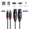 Picture of Cable Matters Dual XLR to RCA Cable 6 ft, XLR Female to RCA Cable (Dual Female XLR to RCA Cable) - 6 Feet