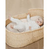 Picture of Konssy 2 Pack Muslin Fitted Bassinet Sheets for Baby Girl Boy, Soft Breathable Baby Bassinet Sheets Fit for Baby Bassinets, Cradle, Moses Basket Oval Rectangle Pad/Mattress (Fog Green,Cream)