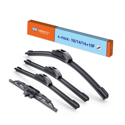 Picture of WOWIPER 16"+14"+14" Windshield Wiper Blades with 10 inch (10-F) Rear 4 Pack Factory Wipers for Toyota FJ Cruiser 2014-2007 - OE Quality Windshield Wiper Blades