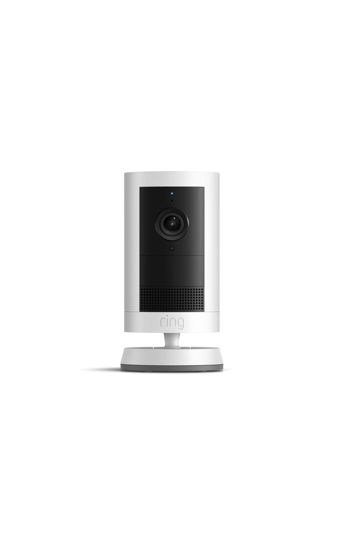 Picture of Ring Outdoor Cam Plus, Battery (newest model), Home or business security, Wide-Angle 2K Video with Ring Vision, Low-Light Sight for full-color night vision, Mount-Anywhere Versatility, White