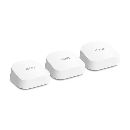 Picture of Amazon eero 7 dual-band mesh Wi-Fi 7 router (newest model) - Supports internet plans up to 2.5 Gbps, Coverage up to 6,000 sq. ft., 3-pack