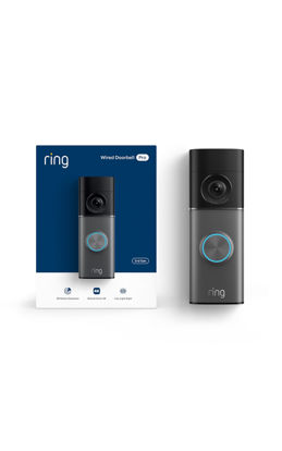 Picture of Ring Wired Doorbell Pro (newest model), Home or business security, Retinal 4K with wide-angle video, 10x Enhanced Zoom, and Low-Light Sight, Deep Silver