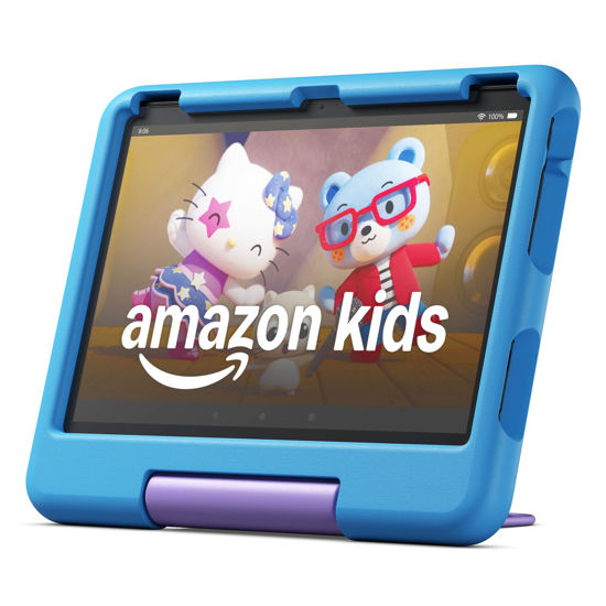 Picture of Amazon Fire HD 10 Kids tablet (newest model) ages 3-7 | Bright 10.1" HD screen with included ad-free and exclusive content, robust parental controls, 13-hr battery, 32 GB, Blue