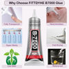 Picture of B7000 Jewelry Glue for Making, FITTDYHE 1PCS 50ML/1.69 fl oz Clear Adhesive for Rhinestone, Fabric, Multipurpose Super B-7000 for Phone Repair, Nail Art, Wood, Glass, Charms