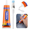 Picture of FITTDYHE Fabric Glue Permanent, 60 ML Washable Clear Clothing Glue, Super Fabric Adhesive for Rhinestones, Patches, Clothes, Denim, Leather, Polyester, Fabrics, Doll Repair, Flannel, Cotton