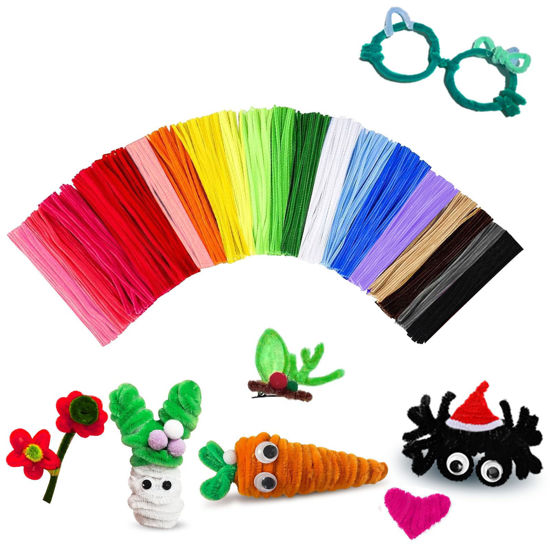 Picture of Pipe Cleaners Craft Bulk,Kids Toys & Games Gifts,200pcs Arts Crafts,Chenille Stems Art Supplies for Projects Creative DIY Room Decor,Christmas Decorations,Juegos para Niños Fidget Toys for Ages 5-7