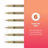 Picture of SAKURA Pigma Micron Fineliner Pens - Archival Black Ink Pens - Pens for Writing, Drawing, or Journaling - Assorted Point Sizes - 6 Pack