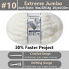 Picture of Cozyful Chunky Yarn for Hand Knitting - #10 Chunky Chenille Yarn, Jumbo Big Thick Chunky Yarns for Crocheting, Super Bulky Chunky Knit Blanket Yarns, 8 Skein (25 yds 8 oz Each Skein), Cream