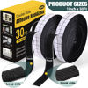 Picture of Navona 30Ft x 1 Inch Hook and Loop Strips with Adhesive - 2 Rolls Heavy Duty Hook and Loop Tape with Backing for Home, Office, School, and Crafting Projects, Black