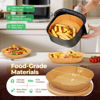 Picture of Air Fryer Liners Disposable, 150Pcs 8" Square [Food Grade Material] Unbleached Parchment Paper Liners Non-Stick & Waterproof Oilproof for 5-8 QT Airfryer Basket, Baking, Roasting Microwave, Oven
