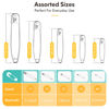 Picture of Huhuhero 160Pcs Safety Pins, Large & Small Safety Pins for Clothes Sewing Craft, Nickel Plated Steel Assorted Size Pins Bulk, Art and Craft Supplies (Sliver)