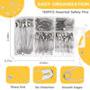 Picture of Huhuhero 160Pcs Safety Pins, Large & Small Safety Pins for Clothes Sewing Craft, Nickel Plated Steel Assorted Size Pins Bulk, Art and Craft Supplies (Sliver)