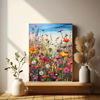 Picture of BYGFHLYW Diamond Art Painting Kits for Adults, Sea of Flowers 5D Diamond Painting Dots Art Kits for Adults Beginner, Flowers DIY Full Round Gem Crystal Art Paint by Diamond, Home Wall Decor 12x 16 in