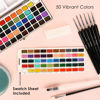 Picture of Grabie 50 Colors Watercolor Paint Set, Detail Paint Brush Included, Watercolor Paints, Painting Sets, Art Supplies for Painting, Travel Watercolor Set, Amateur Hobbyists