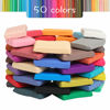 Picture of Polymer Clay 50 Colors, Modeling Clay for Kids DIY Starter Kits, Oven Baked Model Clay, Non-Sticky Molding Clay with Sculpting Tools, Gift for Children and Artists (50 Colors)