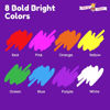 Picture of Bold Chalk Markers - Dry Erase Marker Pens - Liquid Chalk Markers for Chalkboards, Signs, Windows, Blackboard, Glass, Mirrors - Chalkboard Marker with Reversible Tip (8 Pack) - (Multicolored, 6mm)