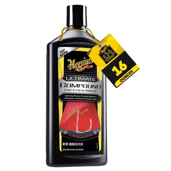 Picture of Meguiar’s Ultimate Compound, Pro-Grade Car Scratch Remover for Paint Correction, Removes Swirls and Defects While Restoring Gloss and Shine, Christmas Gifts for Car Guys, 15.2 Oz