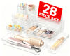 Picture of A-LuGei 【Military Grade】 Drawer Organizer, 【𝟱𝗦𝗶𝘇𝗲】 Makeup organizer, 【Holds 177 Items】 Bathroom Organizers and Storage, Organization and Storage, Desk Drawer Organizer for Bathroom Vanity