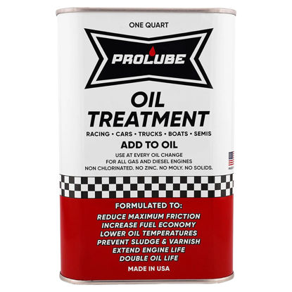 Picture of Prolube Oil Treatment - Engine Oil Additive for Gas & Diesel Engines - Reduces Wear, Noise, Vibration - Boosts Fuel Economy & Horsepower - Works on Transmissions & Differentials (1QT)