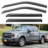 Picture of Window Visors Rain Guards for 2015-2025 Ford F150 SuperCrew, Out-Channel Sun Rain Shades Window Vent Deflectors for 2017-2025 F-150 Raptor F250 F350 F450 F550 Super Duty Crew Cab, for Full-Size Cabs