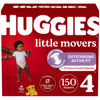 Picture of Huggies Size 4 Diapers, Little Movers Baby Diapers, Size 4 (22-37 lbs), 150 Count (6 Packs of 25), Packaging May Vary