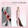 Picture of TYMO Automatic Rotating Curling Iron - TYMO CURLPRO Beach Waves Curling Wand, Portable Hair Curler, 500 Million Ionic, Dual Voltage & Lightweight for Travel, Ceramic Coating, 1 Inch, Pink