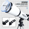Picture of Telescope 80mm Aperture 600mm - Astronomical Portable Refracting Telescope Fully Multi-coated High Transmission Coatings AZ Mount with Tripod Phone Adapter, Wireless Control, Carrying Bag. Easy Set Up