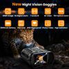 Picture of NKBZEB Night Vision Goggles - 5W Upgraded 4K HD IR Binoculars - 8X Digital Zoom, Rechargeable Binoculars with Camera Built in, 32GB Card to Save Photos and Videos, Flashlight (Black)