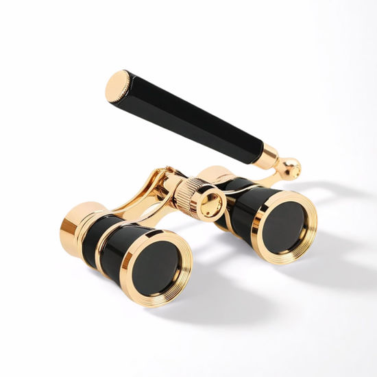 Picture of Opera Glasses Binoculars,3X25 Theater Binoculars with Foldable Handle for Adults Kids Women,Small Portable Opera Glasses for Theater and Concert Viewing (Black with Handle)