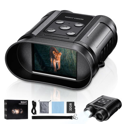 Picture of Valentines Day Gifts for Him,Night Vision Goggles,Compact Night Vision Binoculars,32GB Card Included, Photo/Video Capture,Outdoor Tools for Education, Wildlife Watching,Gifts for Boy,Men,Father