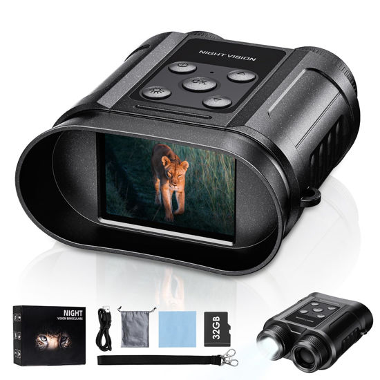Picture of Valentines Day Gifts for Him,Night Vision Goggles,Compact Night Vision Binoculars,32GB Card Included, Photo/Video Capture,Outdoor Tools for Education, Wildlife Watching,Gifts for Boy,Men,Father