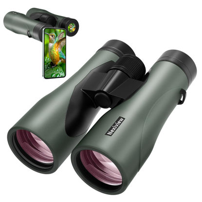 Picture of Nexiview 15x52 HD Binoculars for Adults High Powered - Large & Bright View, Lightweight, IPX7 Waterproof-Binoculars for Hunting Bird Watching Travel,Hiking, Travel, Cruise, Sports with Phone Adapter