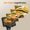 Picture of Aikokkl 4.3" Coin Microscope 1000X for Error Coins, Digital LCD Magnifier with Anti-Glare Side Lights, 1080P USB PC View (Win/Mac), Rechargeable Scope for Numismatic Grading & Mint Marks