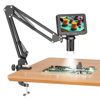 Picture of Aikokkl 5" LCD Digital Microscope, 1000X Magnification Soldering Microscope for Electronics Repair, 1080P Video Camera with 8 Adjustable LED Lights, Type-C PC View, Flexible Stand