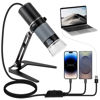Picture of Bysameyee 1080P USB Microscope with Metal Stand, 50X-1000X Handheld Digital Microscope Camera Compatible with iPhone/Android/Windows/Mac